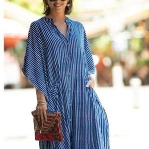 AILUNSNIKA Women Loose Kaftan Swimsuit Cover Up Beach Long Casual Caftan Dress